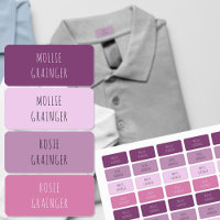 Purple and Pink Girl's Skinny Font School Clothing