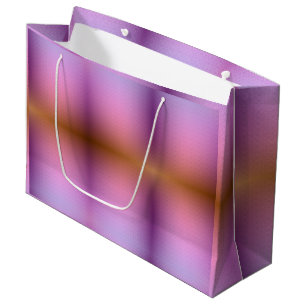 Purple and pink gradient gift bag with white rope 