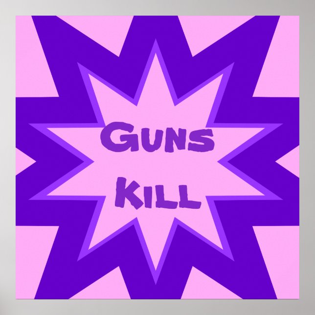 Purple and Pink Guns Kill Print (Front)