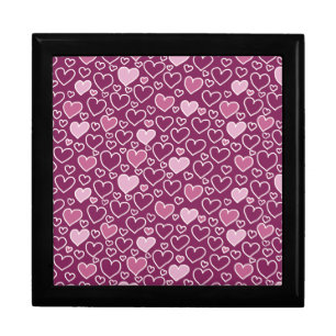 Purple and Pink Hearts Gift Box