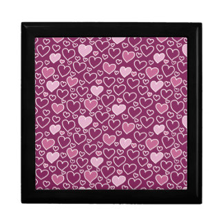 Purple and Pink Hearts Gift Box