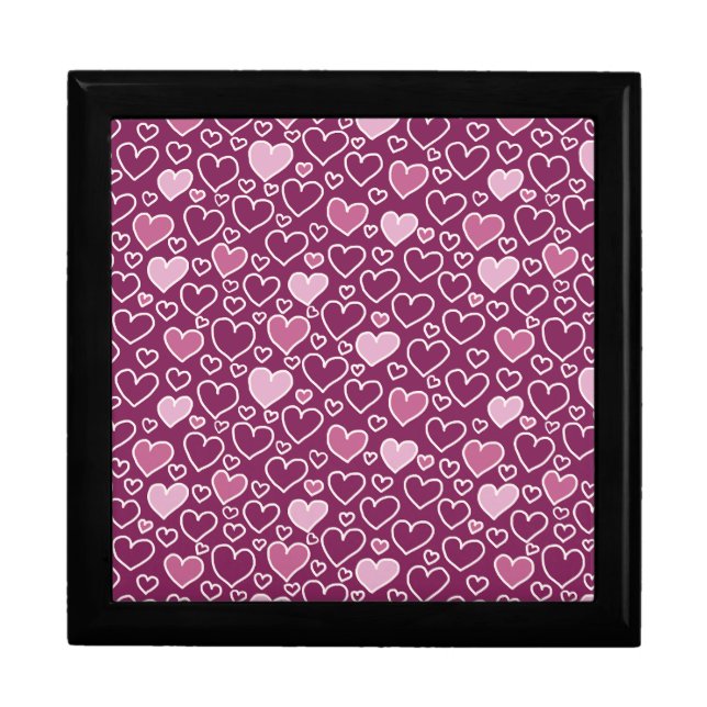 Purple and Pink Hearts Gift Box (Front)