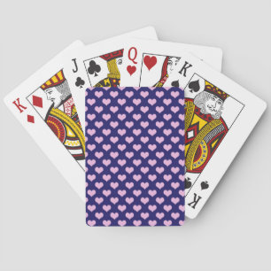 Purple And Pink Hearts Poker Cards