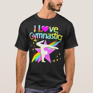 PURPLE AND PINK I LOVE GYMNASTICS T-Shirt