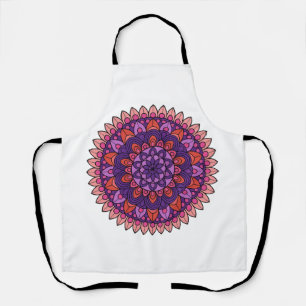 Purple and pink mandala apron