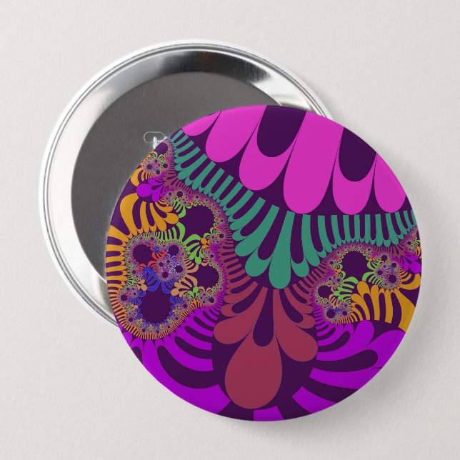 Purple and Pink Mod Button (Front & Back)