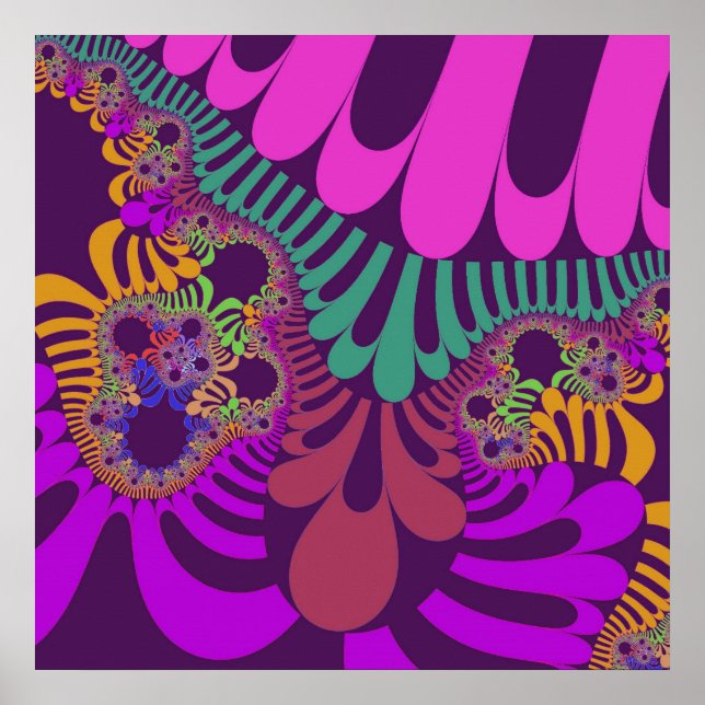 Purple and Pink Mod Poster (Front)