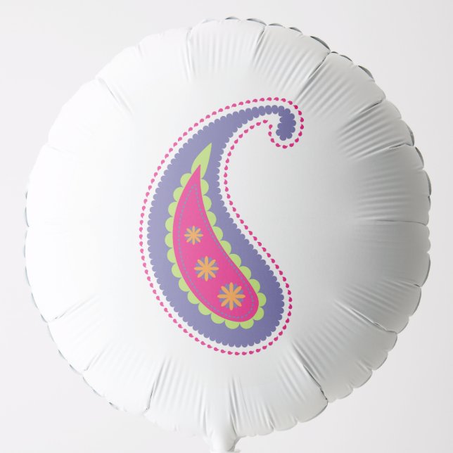 Purple and Pink Paisley Balloon (Front)