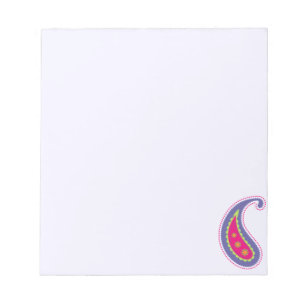 Purple and Pink Paisley Notepad