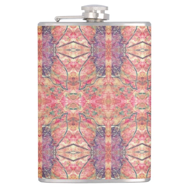 Purple and pink pattern flask (Front)