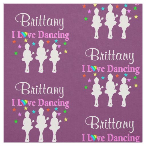 PURPLE AND PINK PERSONALIZED BALLERINA FABRIC