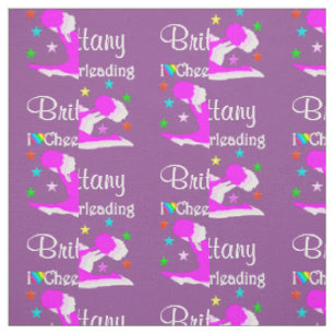 PURPLE AND PINK PERSONALIZED CHEERLEADER FABRIC