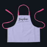 Purple and pink Personalized Little Chef Apron<br><div class="desc">Bring creativity to the kitchen with our "Purple and Pink Personalized Little Chef Apron." This vibrant and customized apron is designed to inspire and engage young chefs, providing a fun and personalized touch to their culinary adventures. Purple solid apron with pink straps (see other color options). Our Purple and Pink...</div>
