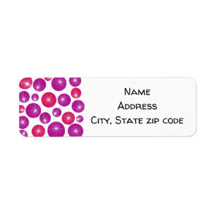 Purple and Pink Pinwheels Label