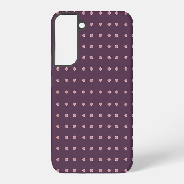 Purple and Pink Polka Dot Pattern Samsung Galaxy Case (Back)