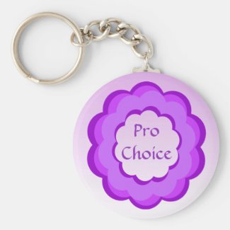 Purple and Pink Pro Choice Keychain