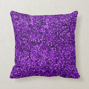 Purple and Pink Spangle Throw Pillow