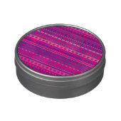Purple and Pink Stripy Stars and Spots Pattern Jelly Belly Candy Tin (Side)