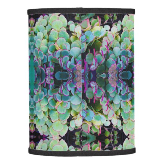 Purple and Pink Succulent Lamp Shade (Back)