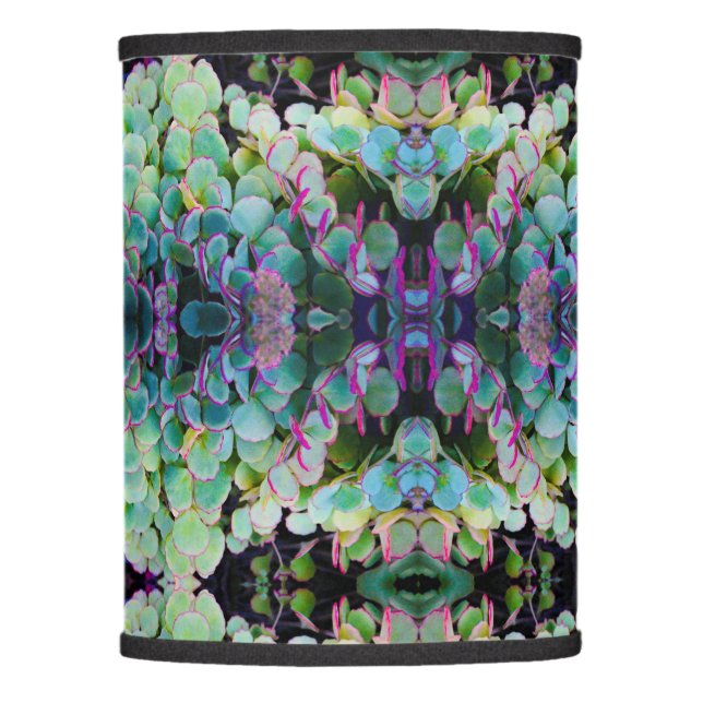 Purple and Pink Succulent Lamp Shade (Front)