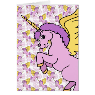 Purple and Pink Unicorn Design Cards