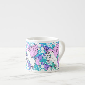 Purple and Pink Unicorn Pattern Espresso Cup
