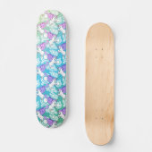 Purple and Pink Unicorn Pattern Skateboard Deck (Front)