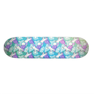 Purple and Pink Unicorn Pattern Skateboard Deck