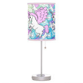 Purple and Pink Unicorn Pattern Table Lamp (Left)