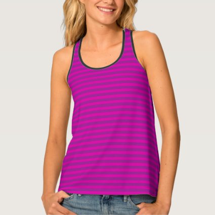 Purple and Pink Vintage Thin Stripes Tank Top