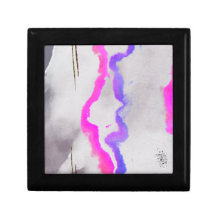 Purple And Pink Watercolor Abstract Gift Box