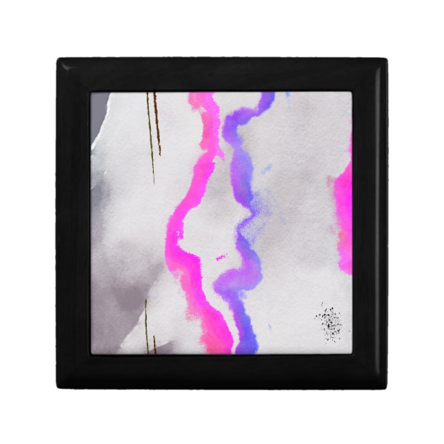 Purple And Pink Watercolor Abstract Gift Box (Front)