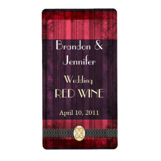 Purple and Pink Wedding Mini Wine Labels