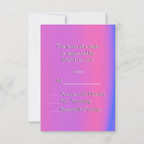 Purple and Pink White Text RSVP