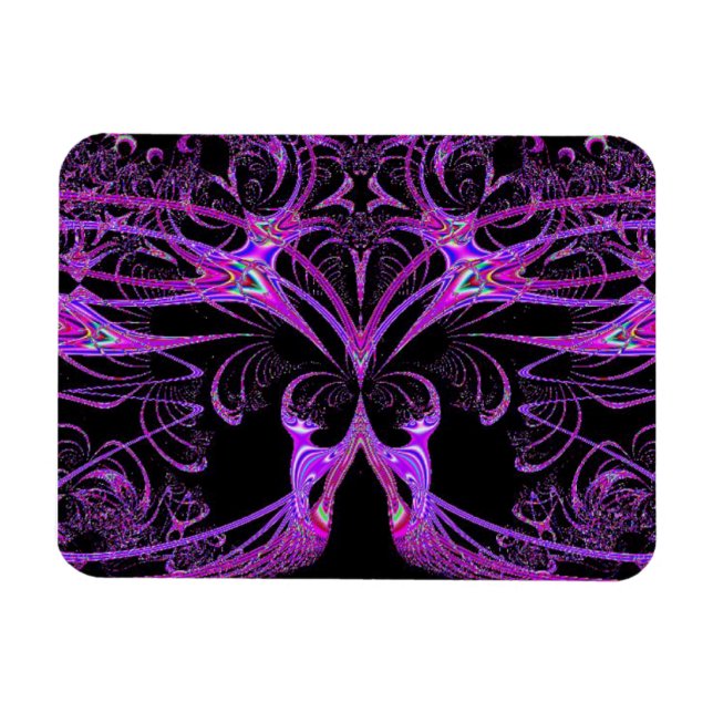 Purple And Pink Wizardry Magnet (Horizontal)