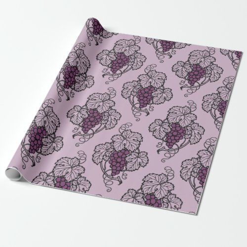 Purple and Plum Wine themed Wrapping Paper