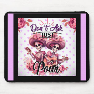 Purple and Pretty Sugar Skull Mouse Pad