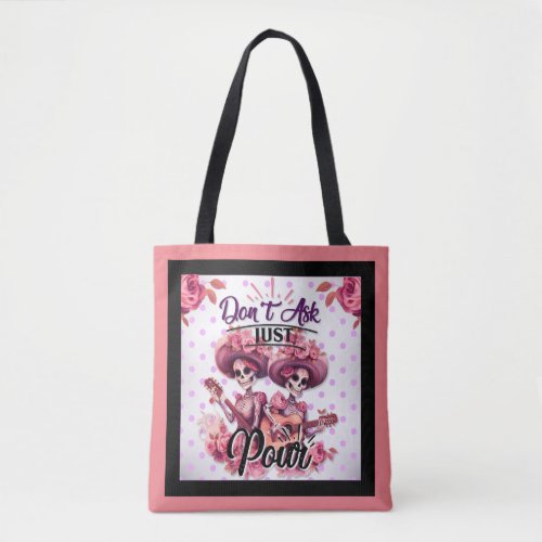 Purple and Pretty Sugar Skull Tote Bag