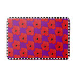 Purple And Really Red Poppy Flower Power Bath Mat at Zazzle