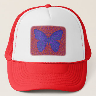 Purple and Red Butterfly Trucker Hat
