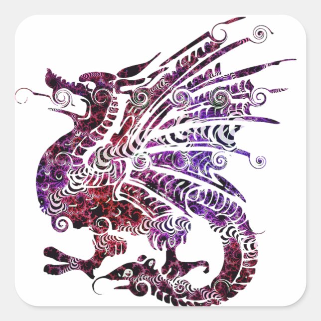 Purple and Red Dragon Stickers (Front)