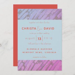 Purple and Red Patterned Invitations
