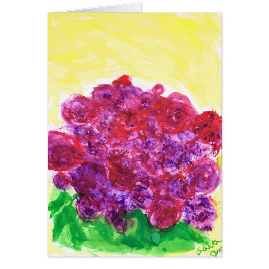 Purple and red roses cards (Front)
