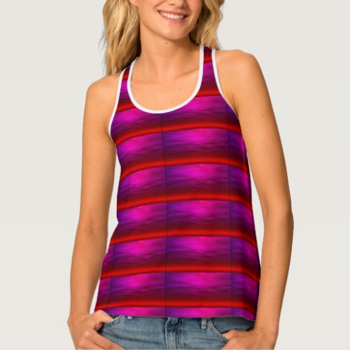 Purple and Red Womens Tank Top