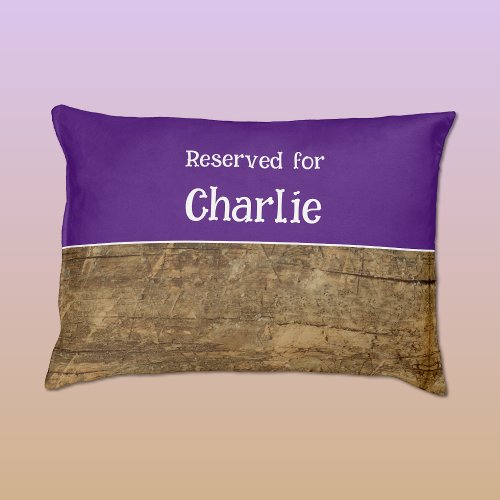 Purple and rustic brown reserved for name pet bed