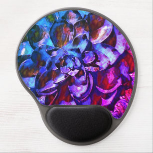 Purple and Sapphire Flower Gel Mousepad