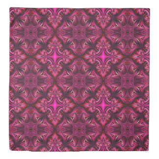 Purple and Scarlet Patterned Duvet Cover