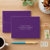 Purple and Silver A2 Envelope fits large RSVP Card (Desk)