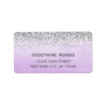 Purple And Silver Address Labels at Zazzle