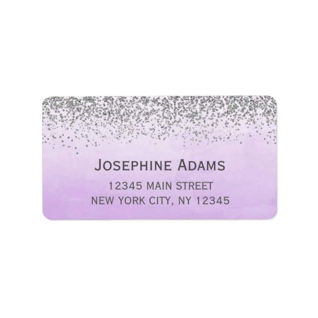 Purple and Silver Address Labels (Front)